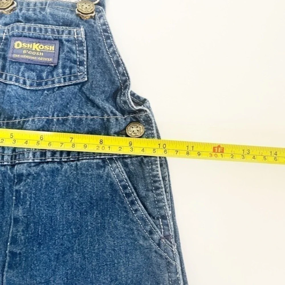 VTG Oshkosh B’Gosh Unisex Dark Denim Overalls Vestbak Made in The USA 6/9 Mos‎